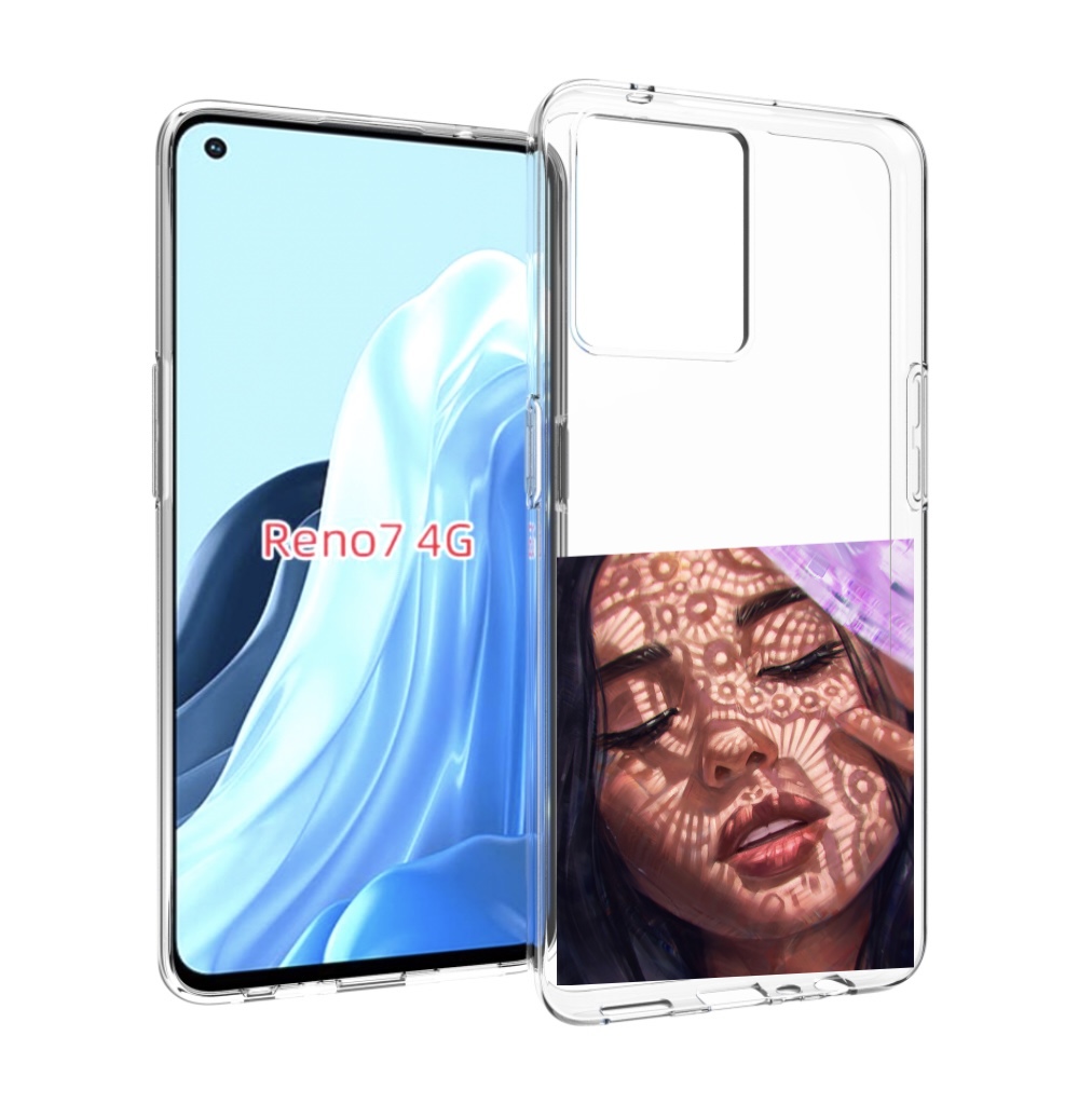 

Чехол MyPads девушка-под-кружевами женский для OPPO RENO 7 4G, Прозрачный, Tocco