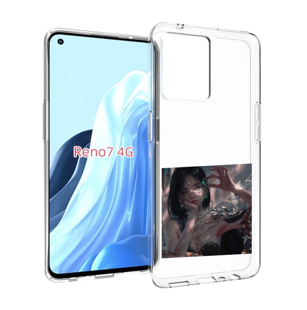 

Чехол MyPads девушка-с-алмазом для OPPO RENO 7 4G, Прозрачный, Tocco
