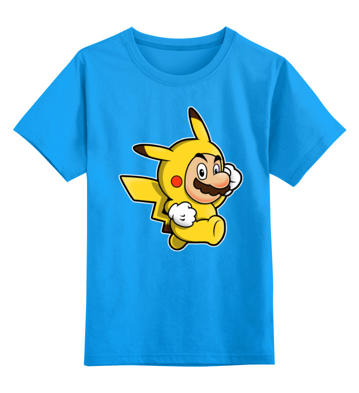 

Футболка детская Printio Mario x pokemon цв. голубой р. 116, Mario x pokemon