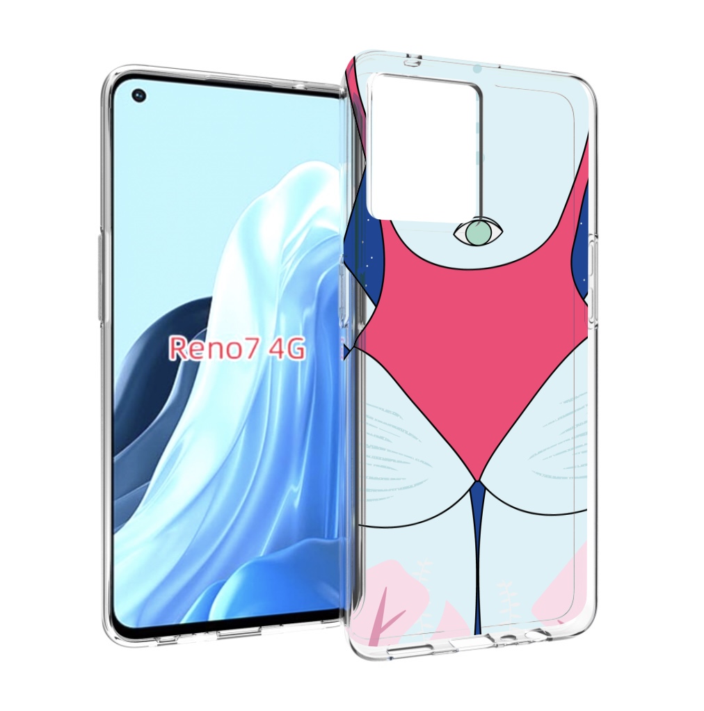 

Чехол MyPads девушка-с-глазом-на-спине для OPPO RENO 7 4G, Прозрачный, Tocco