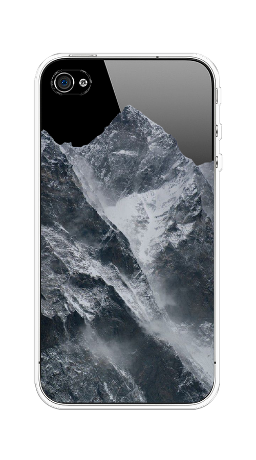 

Чехол на Apple iPhone 4/4S "Горы арт 4", Серый;бежевый, 10150-2