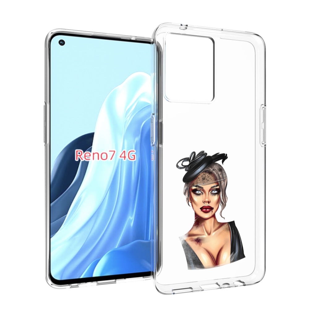 

Чехол MyPads девушка-с-линзами для OPPO RENO 7 4G, Прозрачный, Tocco