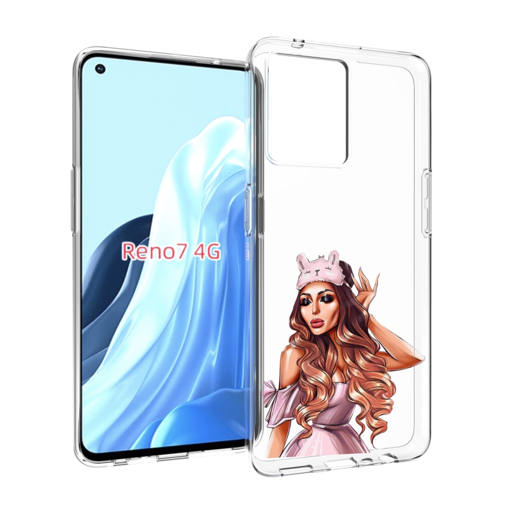 

Чехол MyPads девушка-с-маской-для-сна женский для OPPO RENO 7 4G, Прозрачный, Tocco
