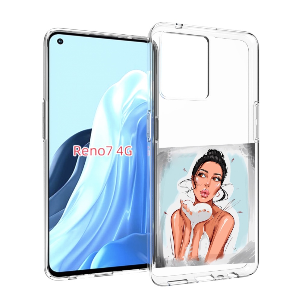 

Чехол MyPads девушка-с-пеной женский для OPPO RENO 7 4G, Прозрачный, Tocco