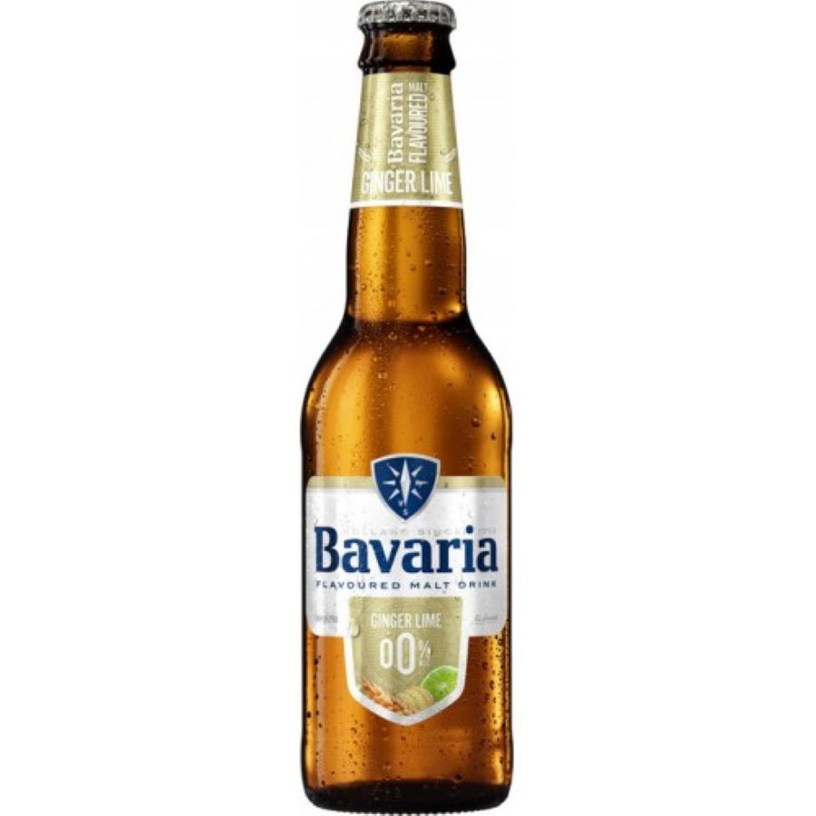Пиво светлое фильтрованное Bavaria Ginger&Lime безалкогольное, 0,33 л х 8 шт
