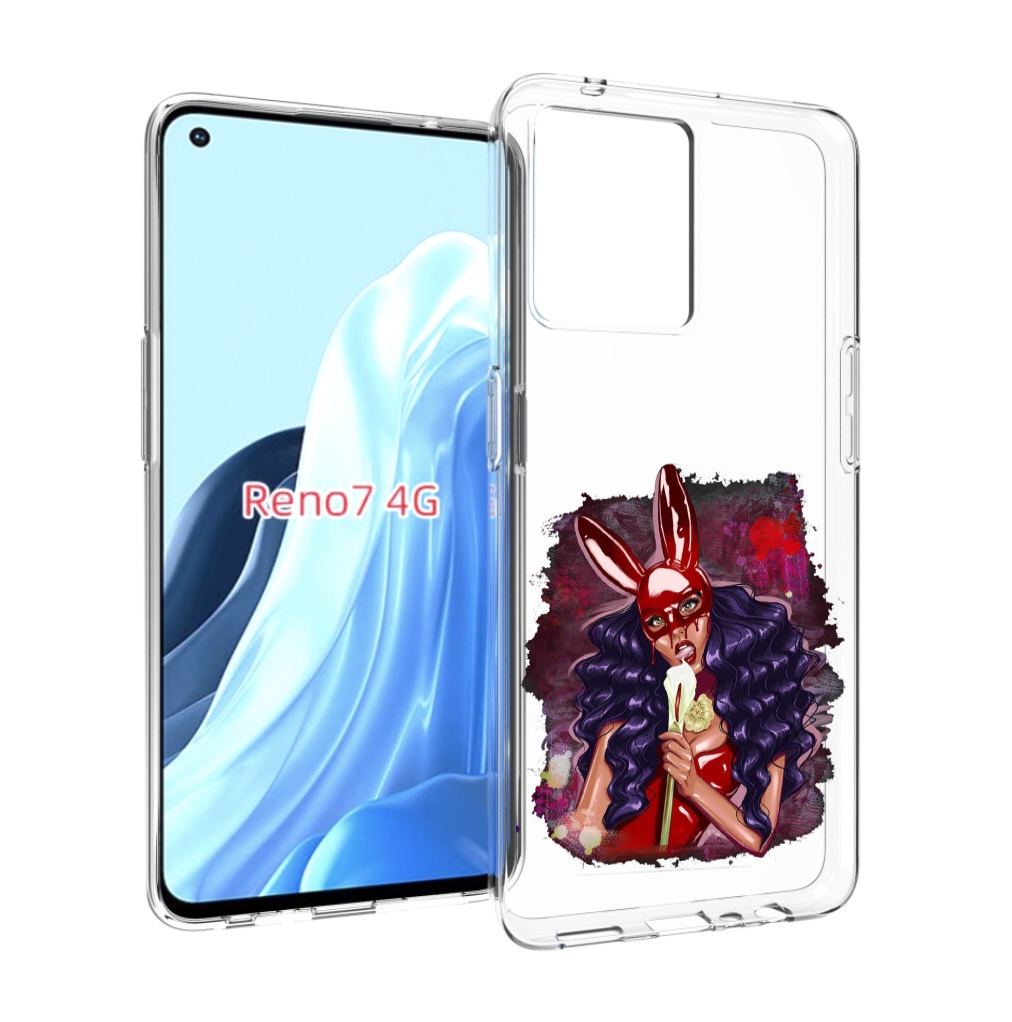 

Чехол MyPads девушка-с-текучей-маской женский для OPPO RENO 7 4G, Прозрачный, Tocco