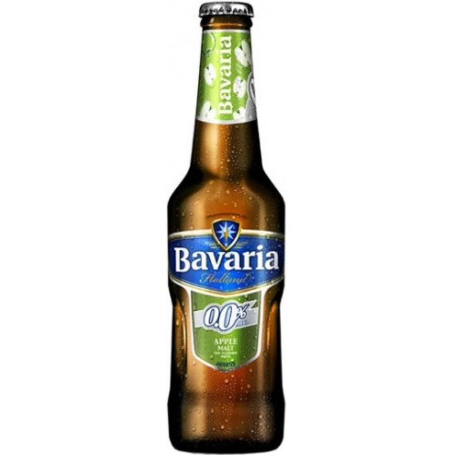 Пиво светлое фильтрованное Bavaria Apple безалкогольное, 0,33 л х 8 шт