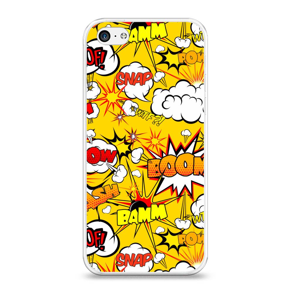

Чехол на Apple iPhone 5C "Поп Арт эффекты", Желтый;белый;оранжевый, 10250-6