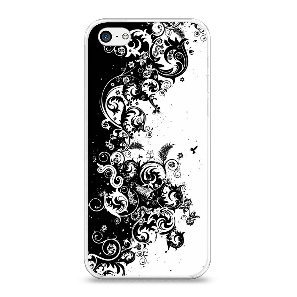 

Чехол на Apple iPhone 5C "Черно белый узор", Белый;черный;серый, 10250-3