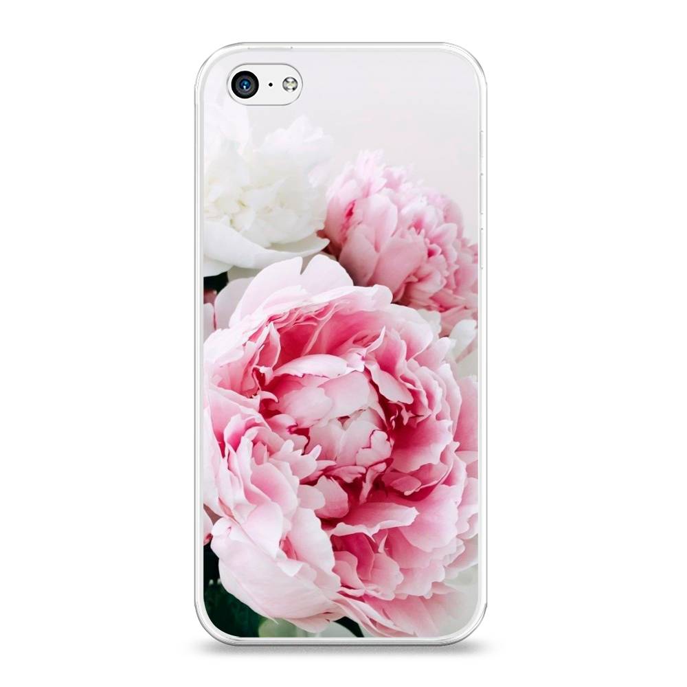 

Чехол на Apple iPhone 5C "Розовые и белые пионы", Розовый;белый, 10250-2