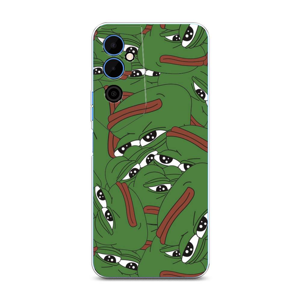 

Чехол Awog на Tecno Pova Neo 2 / Техно Пова Нео 2 "Печальный frog", Зеленый;белый