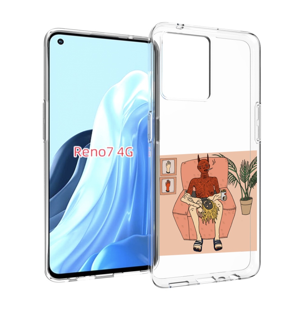 

Чехол MyPads девушка-сняла-кожу для OPPO RENO 7 4G, Прозрачный, Tocco