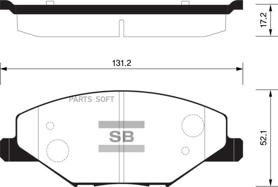 

Тормозные колодки Sangsin brake передние SP1595, SP1595