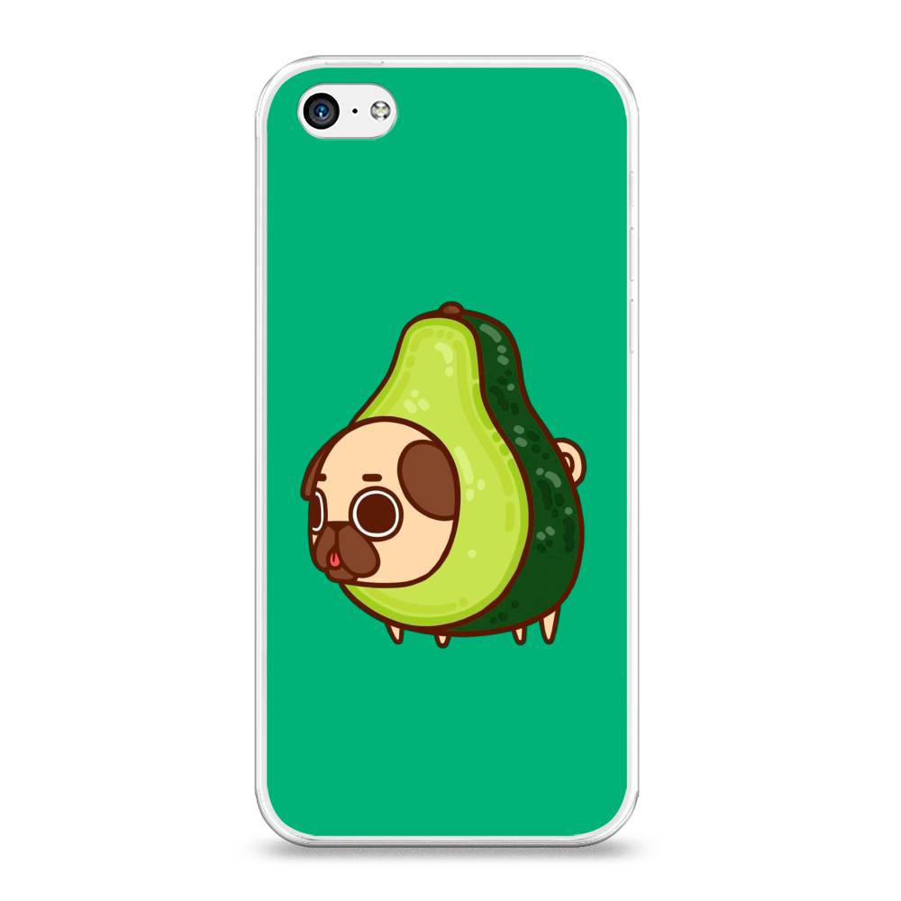 

Чехол на Apple iPhone 5C "Мопс авокадик", Зеленый, 10250-1