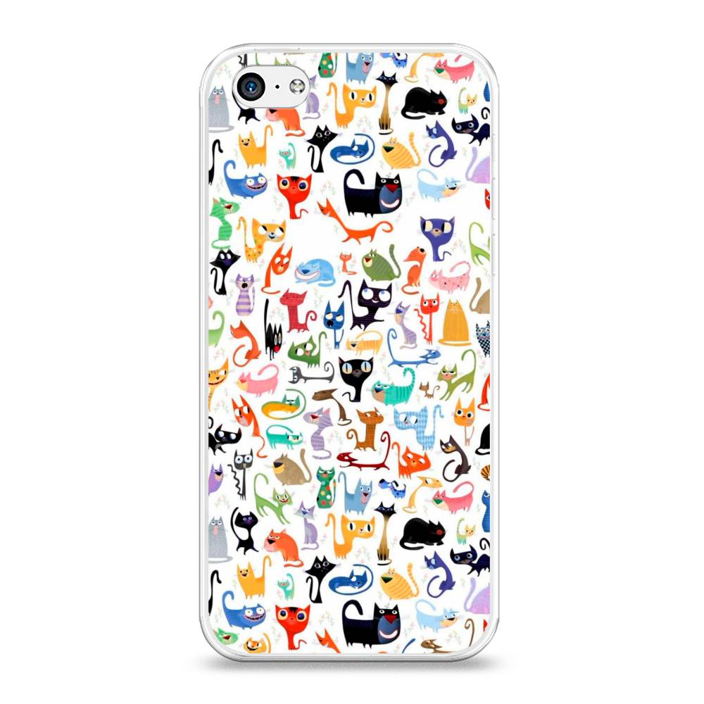 

Чехол на Apple iPhone 5C "Цветные коты", Разноцветный, 10250-1