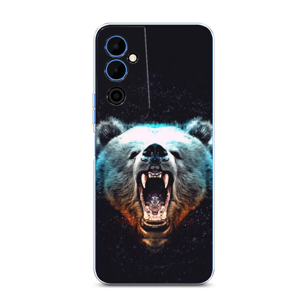 

Чехол Awog на Tecno Pova Neo 2 / Техно Пова Нео 2 "Медведь", Коричневый;голубой;черный
