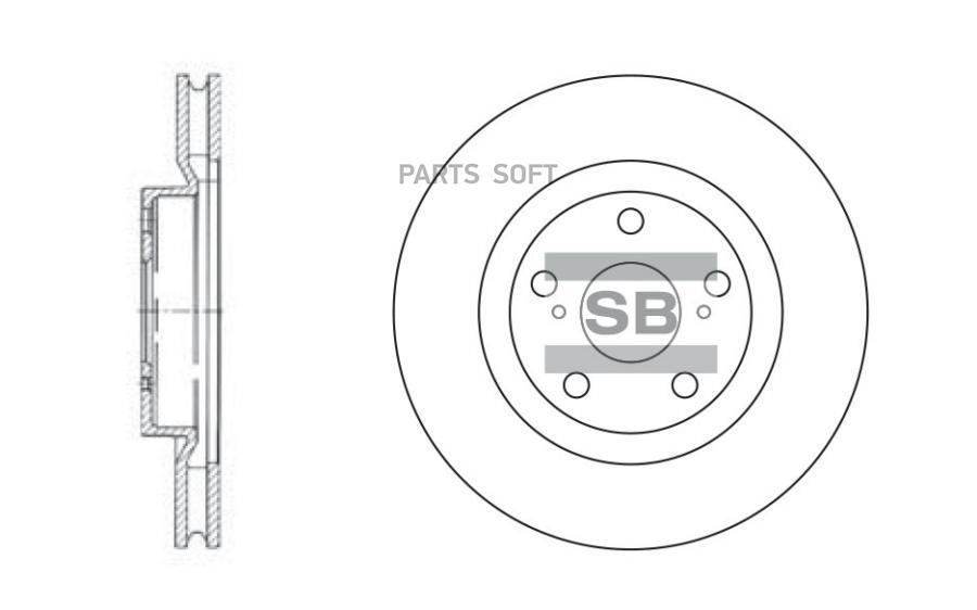 

SD4021_диск тормозной передний!\ Toyota RAV4 2.0/2.2D 06> HI-Q, SD4021