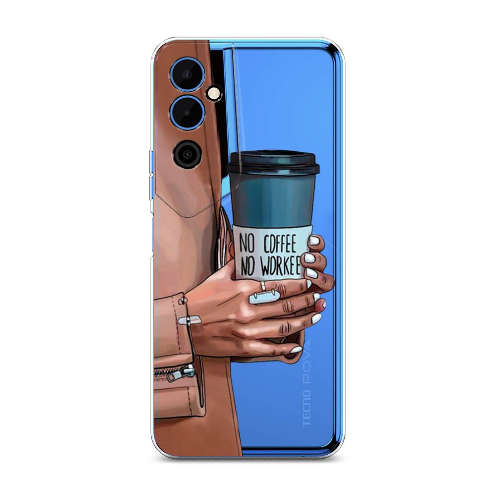 

Чехол Awog на Tecno Pova Neo 2 / Техно Пова Нео 2 "No coffee", Коричневый;серый
