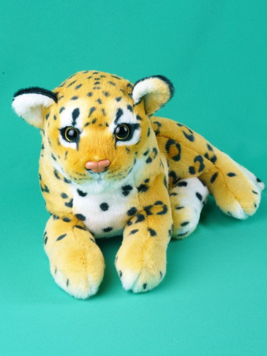 Мягкая игрушка АКИМБО КИТ Детеныш леопарда реалистичный 30 см