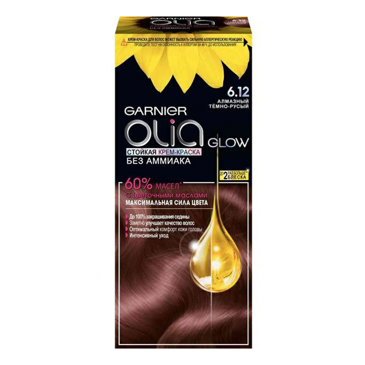 

Краска для волос Garnier Olia 6.12 Алмазный темно-русый 112 мл