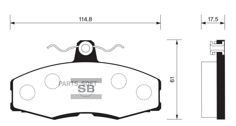 

Колодки дисковые передние \ Skoda Favorit 1.1/1.3 89>, Ford Sierra 1.3/1.6 82-86 HI SP1028, SP1028