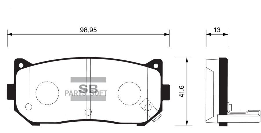 

Колодки дисковые з.\ Kia Clarus 1.8i/2.0i 96-00 HI-Q SP1079-RSNS =649 02, SP1079R