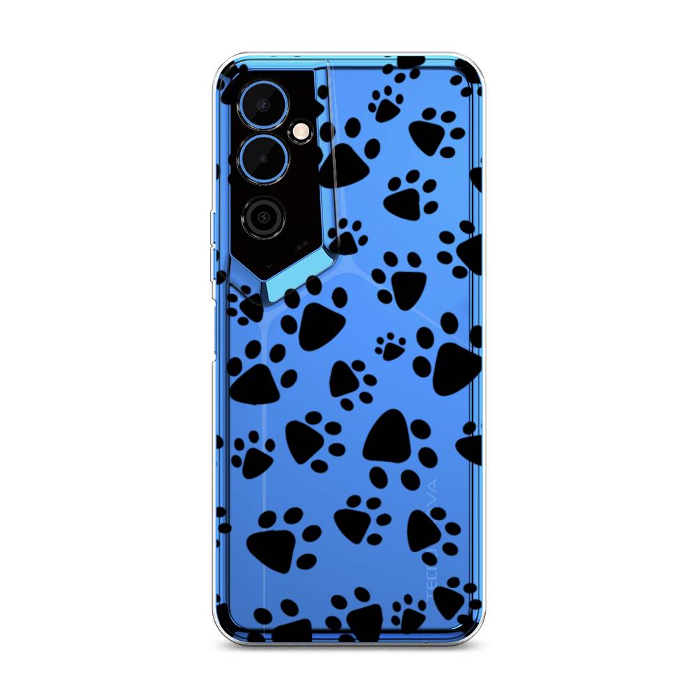 

Чехол Awog на Tecno Pova Neo 2 / Техно Пова Нео 2 "Лапки черные", Черный
