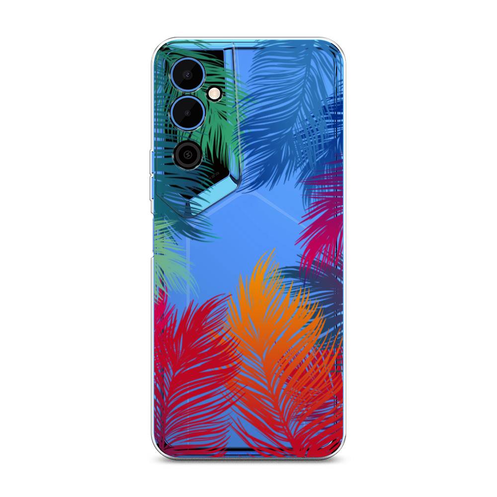 

Чехол Awog на Tecno Pova Neo 2 / Техно Пова Нео 2 "Рамка из перьев", Красный