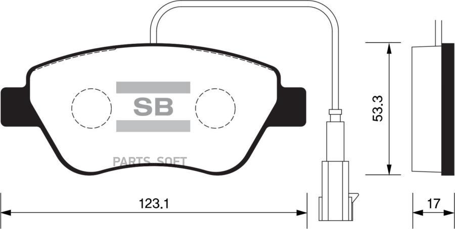 

Колодки дисковые передние \ Fiat Stilo/Bravo 1.2i/1.6i 01> HI-Q SP1201, SP1201