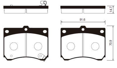 

Колодки дисковые пер. \ Mazda 323 BG/BA 1.8i 16V/2.0D &4WD 91-98/MX-3 91> HI-Q SP1216, SP1216