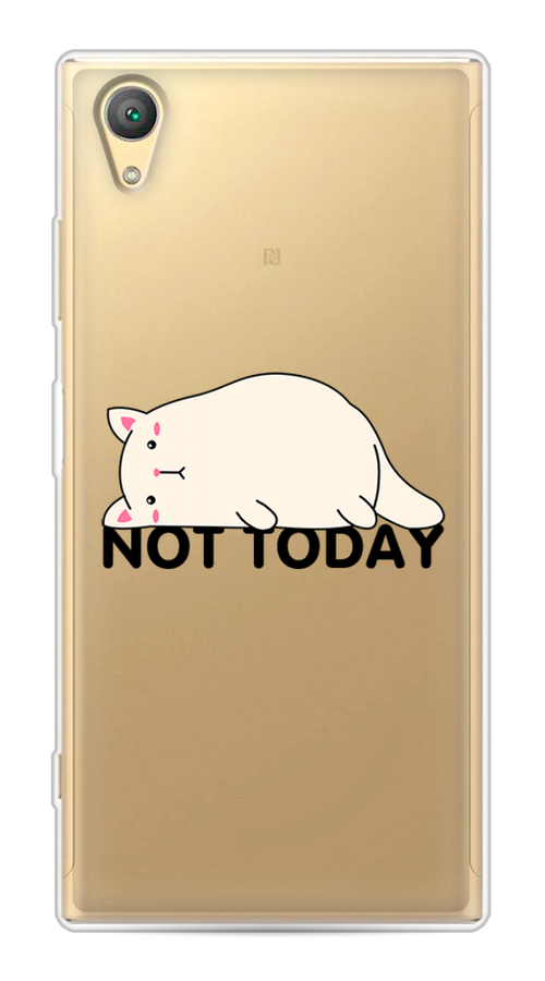 

Чехол на Sony Xperia XA1 plus "Cat not today", Белый;розовый;черный, 53050-1