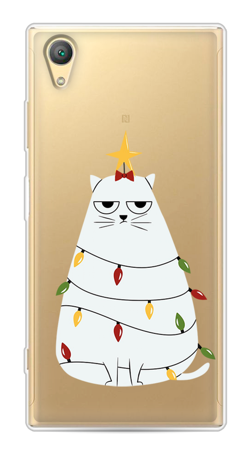 

Чехол на Sony Xperia XA1 plus "Котик в гирлянде", Белый;красный;желтый, 53050-1