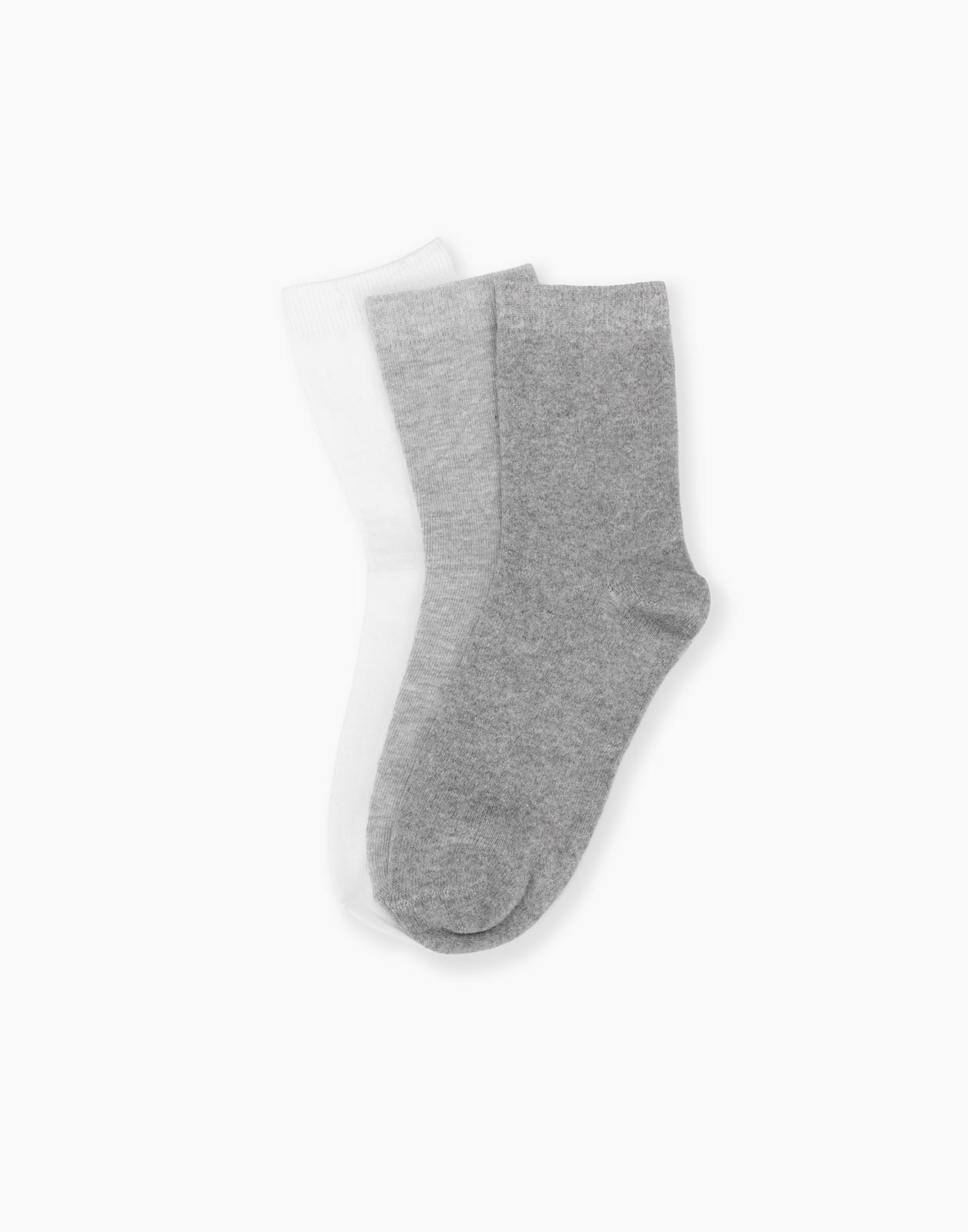 Базовые носки для мальчика 3 пары Gloria Jeans BHS004136 белый/серый меланж 10-12л/0