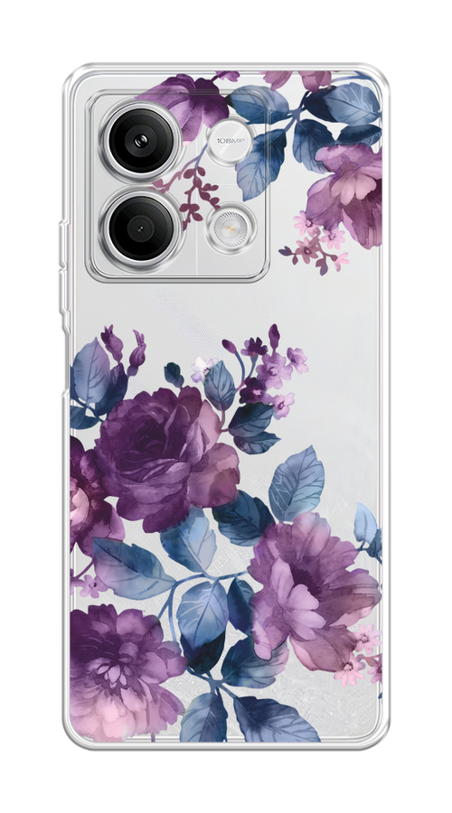

Чехол на Xiaomi Redmi Note 13 5G "Purple Blossoms", Синий;фиолетовый, 320050-1