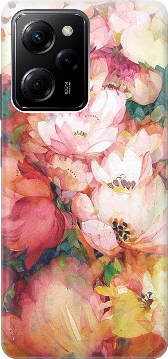 

Силиконовый чехол на Poco X5 Pro 5G с принтом "Яркие цветы", Белый;зеленый, 158252