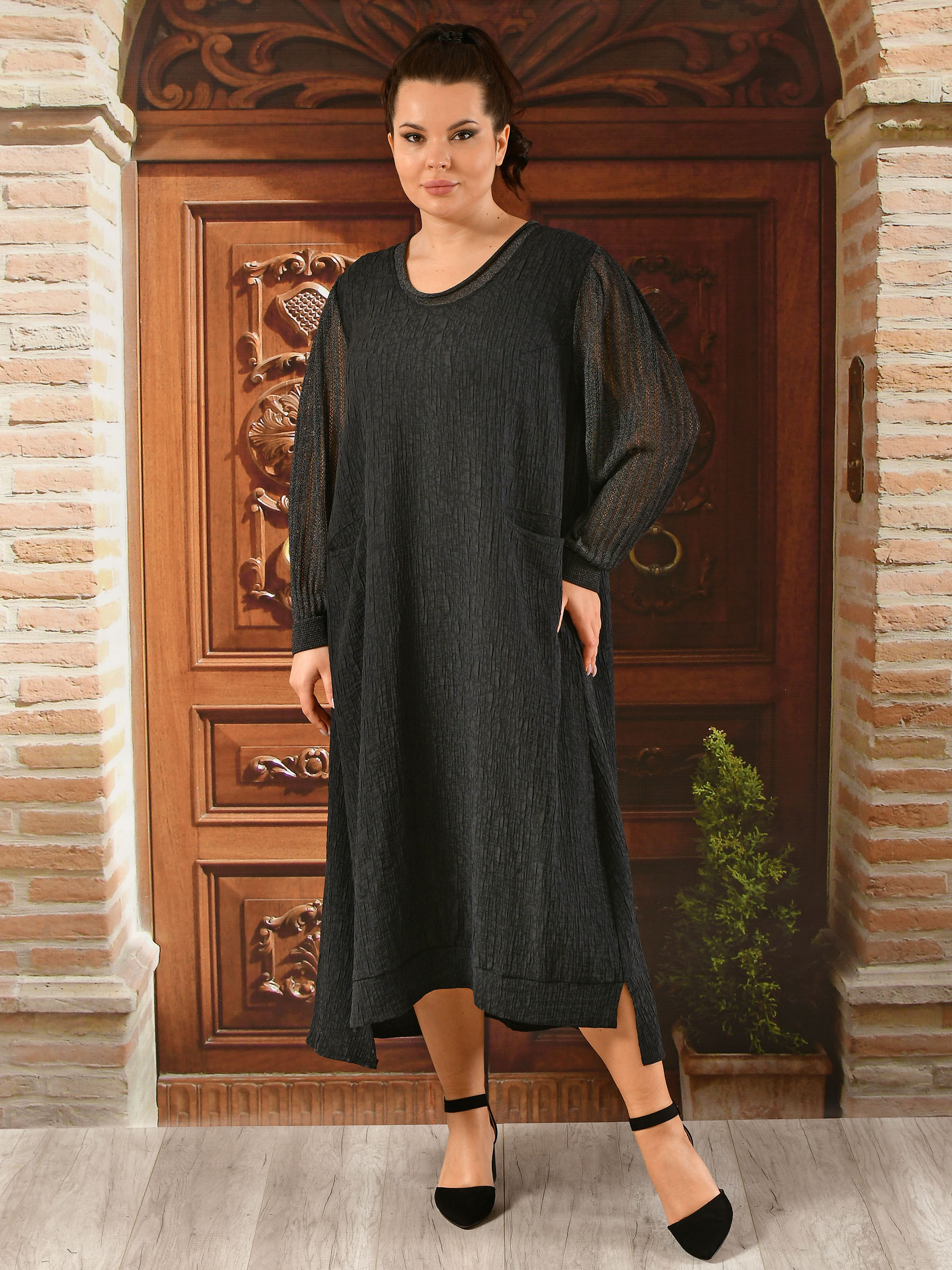 Платье женское DARKWIN K-4 черное 62-64 RU