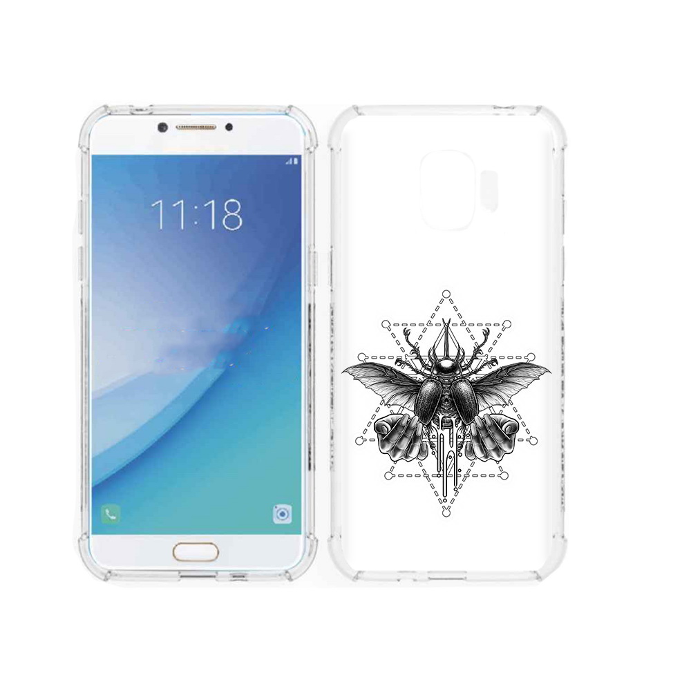 

Чехол MyPads Tocco для Samsung Galaxy J2 Pro (2018) скарабей (PT226925.585.601), Прозрачный, Tocco