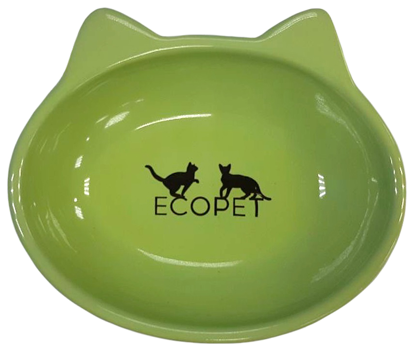 Миска EcoPet овальная, оливковый, 0,19 л