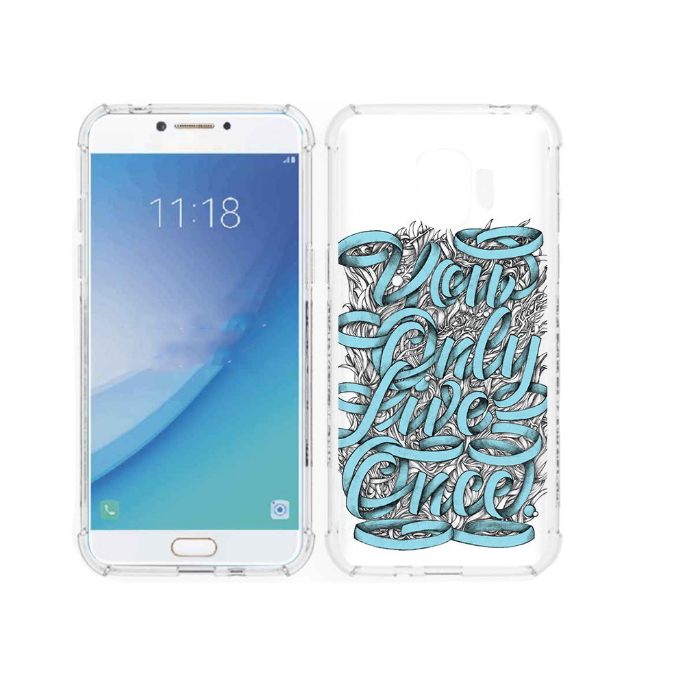 

Чехол MyPads Tocco для Samsung Galaxy J2 Pro (2018) слова из ленты абстракция, Прозрачный, Tocco