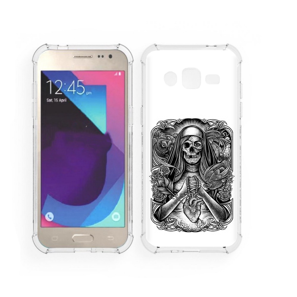 

Чехол MyPads Tocco для Samsung Galaxy J2 скелет с сердцем (PT226924.572.603), Прозрачный, Tocco