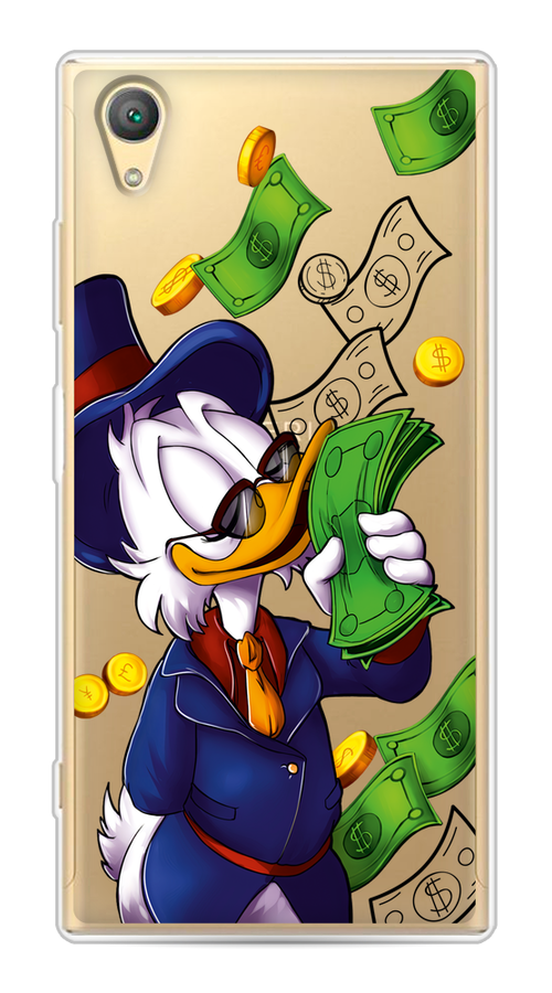 

Чехол на Sony Xperia XA1 plus "Scrooge McDuck with Money", Синий;зеленый;белый, 53050-6