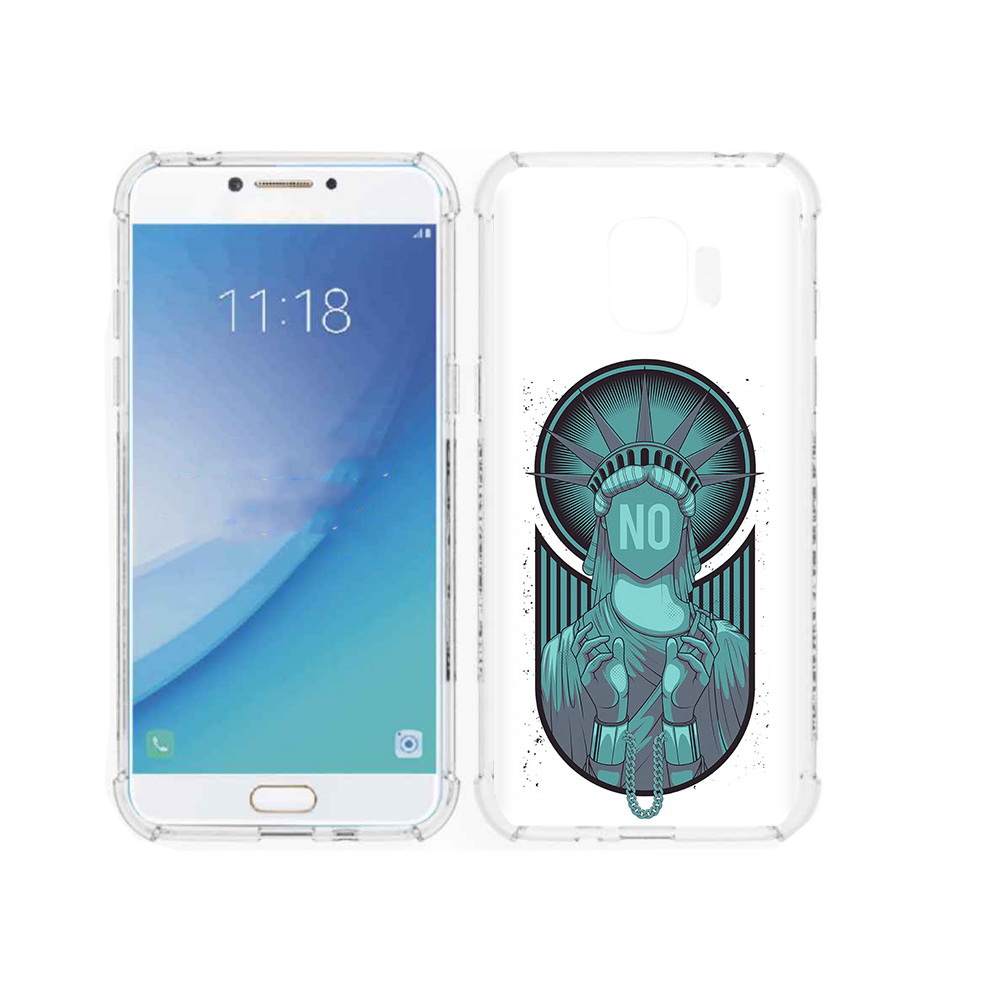 

Чехол MyPads Tocco для Samsung Galaxy J2 Pro (2018) статуя свободы зеленый, Прозрачный, Tocco