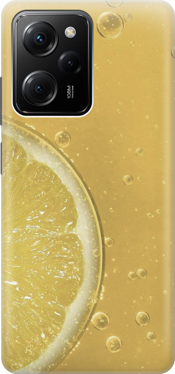

Силиконовый чехол на Poco X5 Pro 5G с принтом "Лимонад", Белый;желтый, 158246