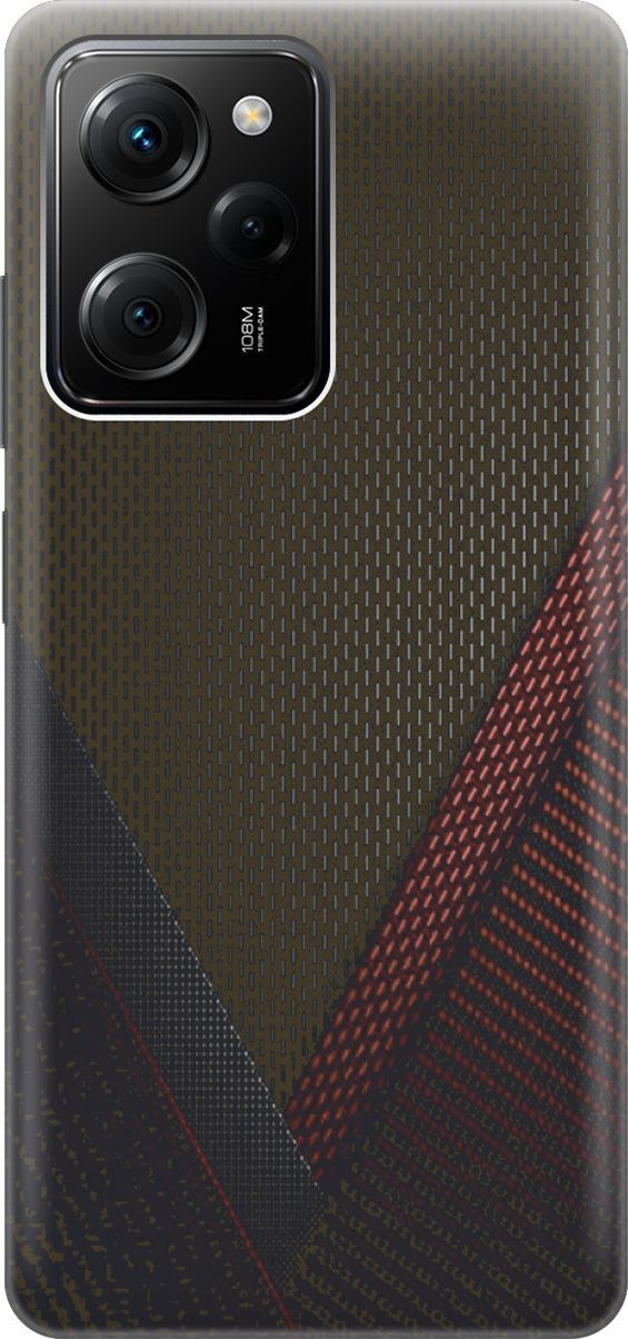 

Силиконовый чехол на Poco X5 Pro 5G с принтом "Полотна", Красный;черный, 158244