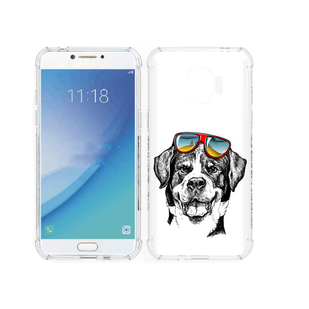 

Чехол MyPads Tocco для Samsung Galaxy J2 Pro (2018) счастливая собака (PT226925.585.631), Прозрачный, Tocco