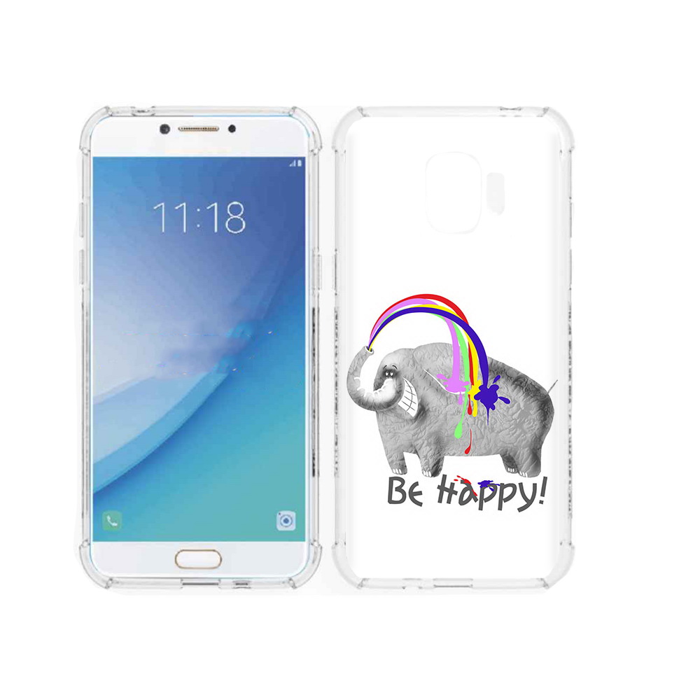 

Чехол MyPads Tocco для Samsung Galaxy J2 Pro (2018) счастливый слон (PT226925.585.632), Прозрачный, Tocco
