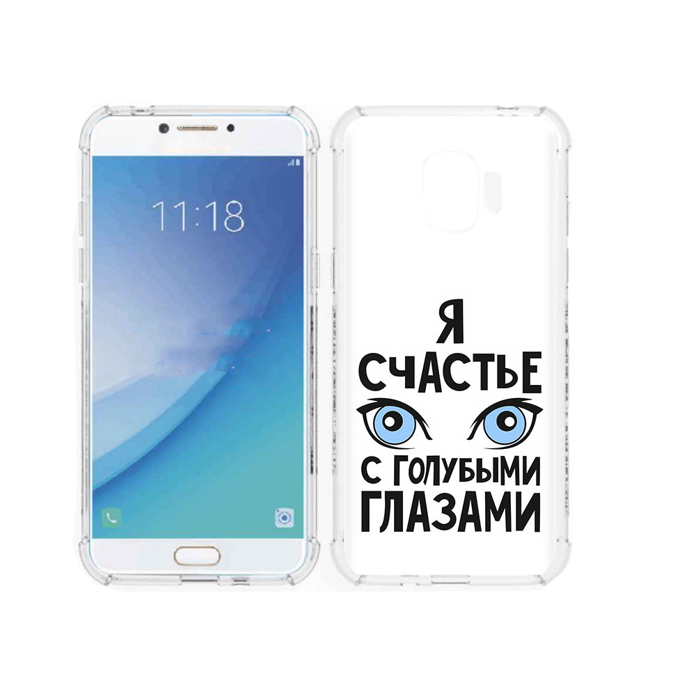 

Чехол MyPads Tocco для Samsung Galaxy J2 Pro (2018) счастье с голубыми глазами, Прозрачный, Tocco