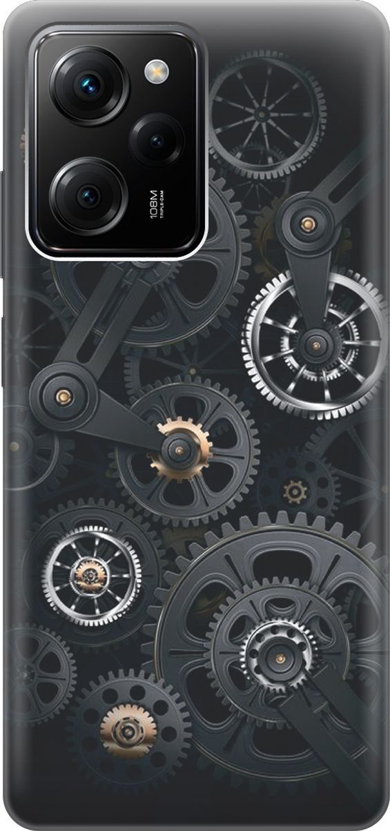 

Силиконовый чехол на Poco X5 Pro 5G с принтом "Механизм", Белый;серый, 158256