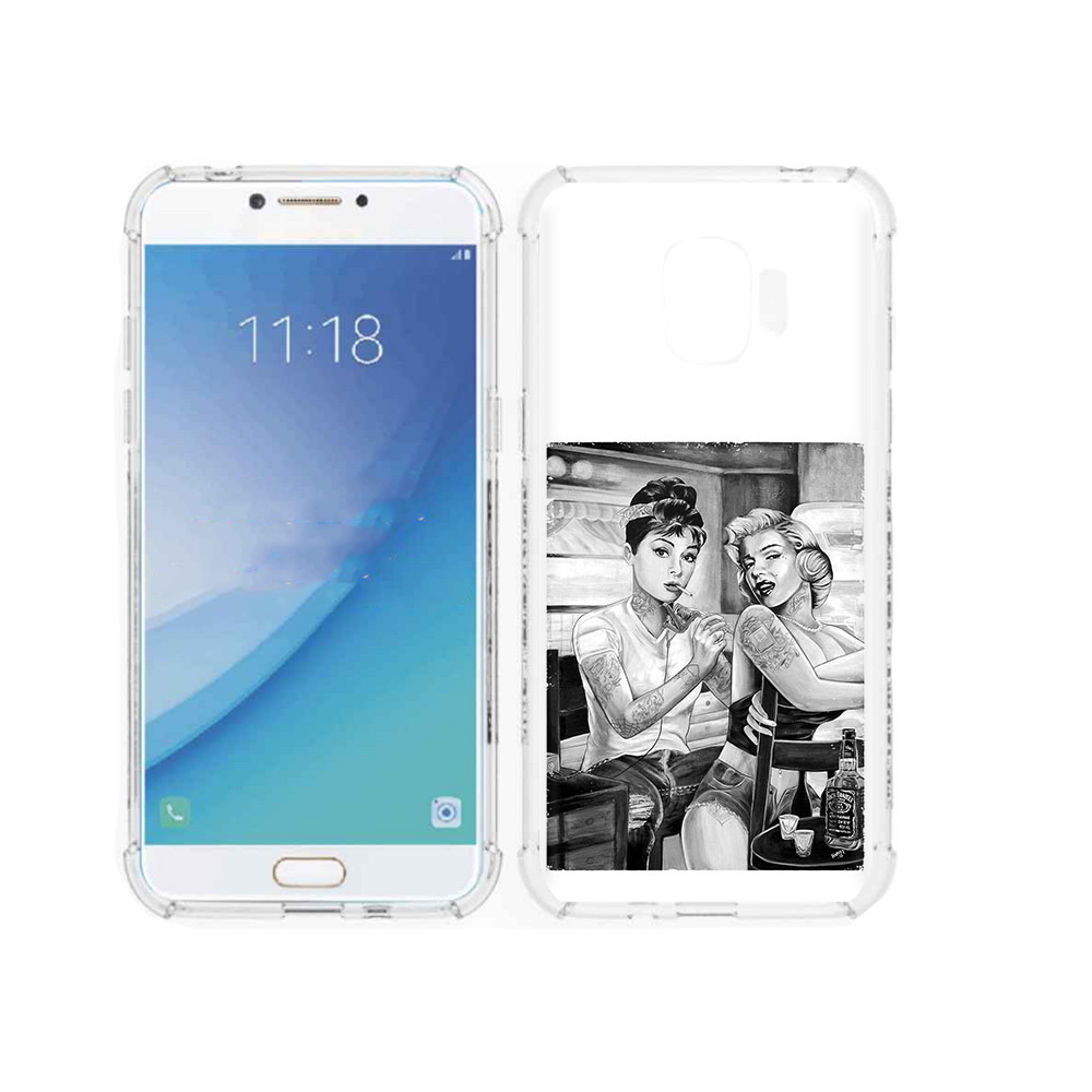 

Чехол MyPads Tocco для Samsung Galaxy J2 Pro (2018) тату мастер (PT226925.585.637), Прозрачный, Tocco