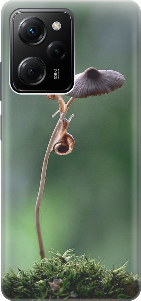 

Силиконовый чехол на Poco X5 Pro 5G с принтом "Две улитки", Зеленый;коричневый, 158253